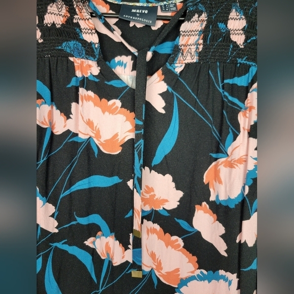 MAEVE by ANTHROPOLOGIE Ragondq Floral dress  Tunic in Black size 4 - Picture 7 of 14